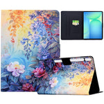 For Samsung Galaxy Tab S10 FE+ Case Colorful Pattern Painting Card Slots Stand Leather Tablet Cover with Auto Sleep  /  Wake
