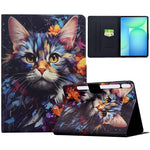 For Samsung Galaxy Tab S10 FE+ Case Colorful Pattern Painting Card Slots Stand Leather Tablet Cover with Auto Sleep  /  Wake