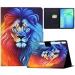 For Samsung Galaxy Tab S10 FE+ Case Colorful Pattern Painting Card Slots Stand Leather Tablet Cover with Auto Sleep  /  Wake