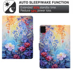 For Lenovo Tab M9 TB-310FU Case Colorful Pattern Painting Card Slots Stand Leather Tablet Cover with Auto Sleep  /  Wake
