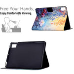 For Lenovo Tab M9 TB-310FU Case Colorful Pattern Painting Card Slots Stand Leather Tablet Cover with Auto Sleep  /  Wake