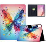 For Lenovo Tab M9 TB-310FU Case Colorful Pattern Painting Card Slots Stand Leather Tablet Cover with Auto Sleep  /  Wake