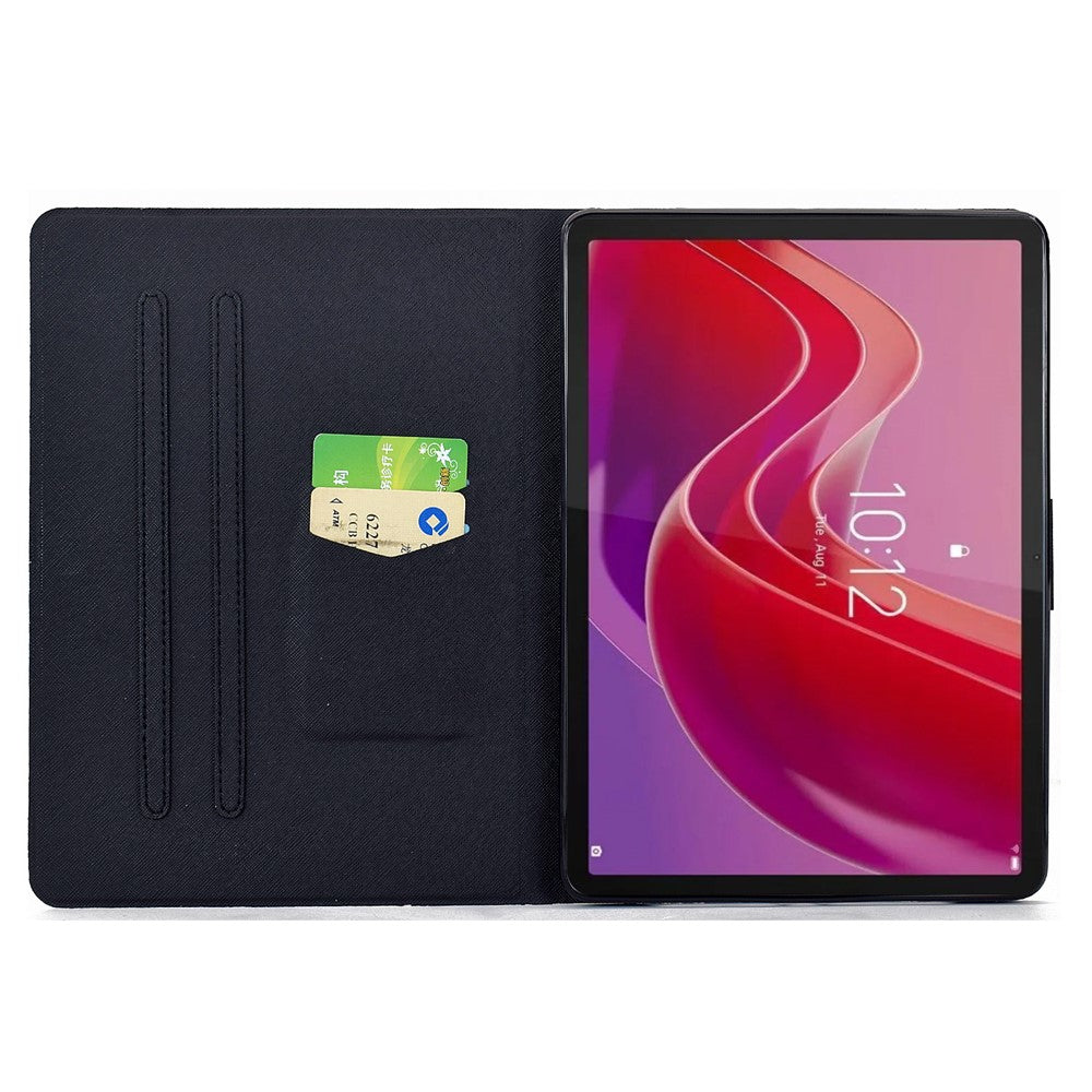 For Lenovo Tab M11  /  Xiaoxin Pad 11 2024 Case Colorful Pattern Painting Card Slots Stand Leather Tablet Cover with Auto Sleep  /  Wake