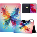 For Lenovo Tab M11  /  Xiaoxin Pad 11 2024 Case Colorful Pattern Painting Card Slots Stand Leather Tablet Cover with Auto Sleep  /  Wake