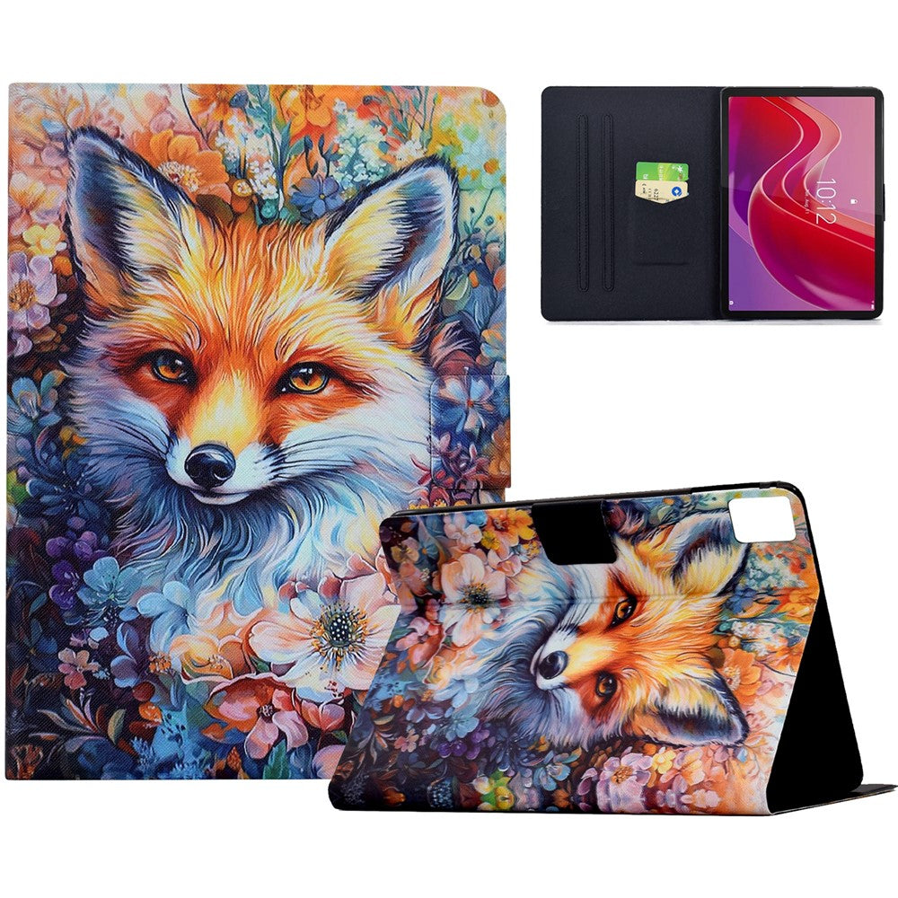 For Lenovo Tab M11  /  Xiaoxin Pad 11 2024 Case Colorful Pattern Painting Card Slots Stand Leather Tablet Cover with Auto Sleep  /  Wake