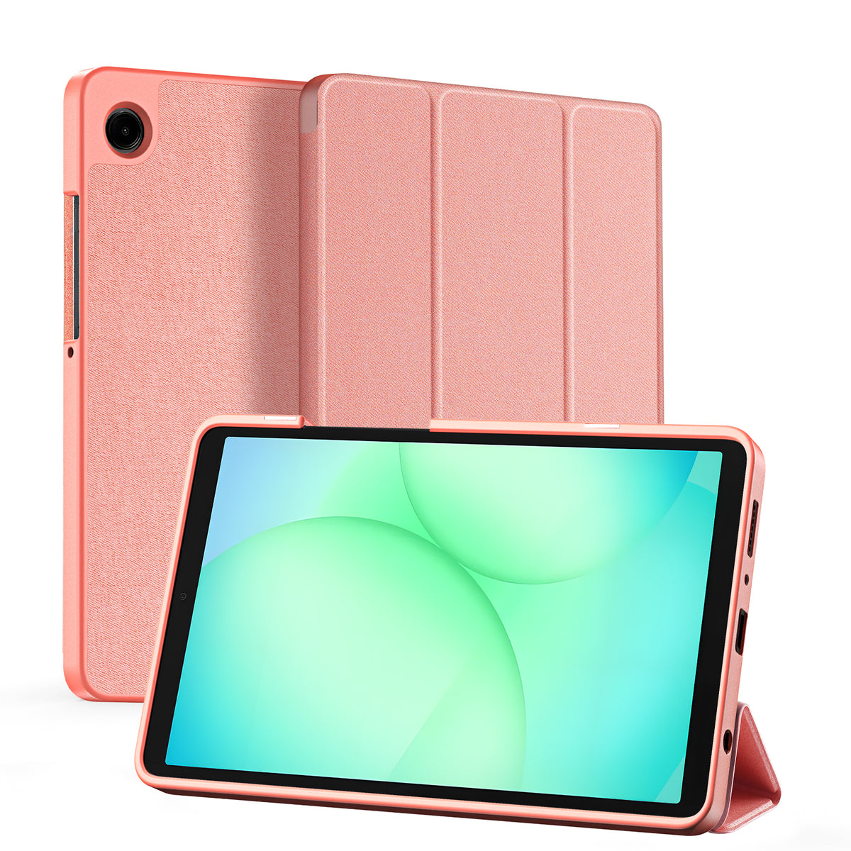 DUX DUCIS For Samsung Galaxy Tab A9 / Galaxy Tab A11 Case  Domo Series Tri-fold Stand PU Leather Tablet Cover