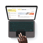 For Lenovo Xiaoxin Pad Pro GT Leather Case + Touchpad Bluetooth-Compatible Keyboard with Backlit