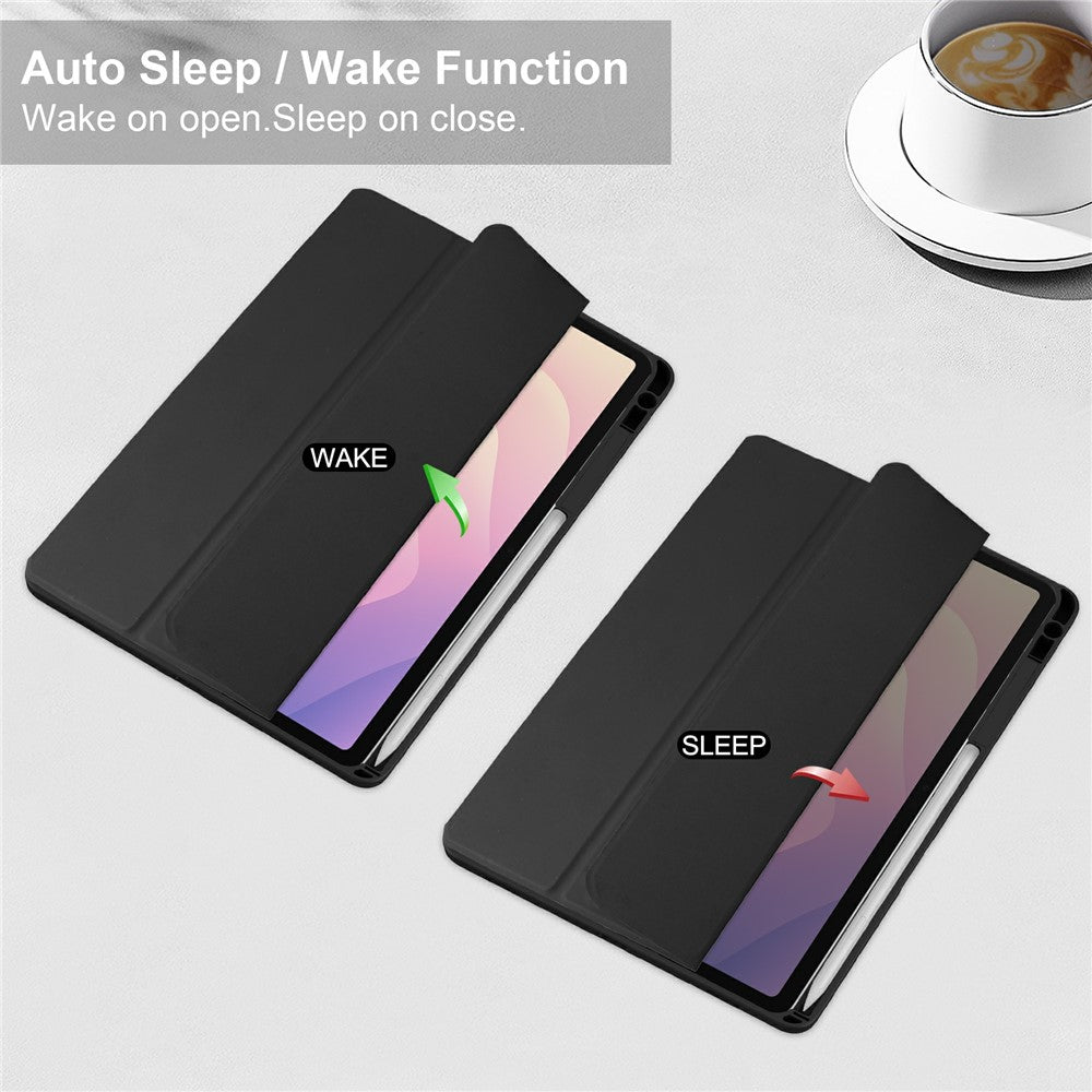 For Samsung Galaxy Tab S11 Case Clear Acrylic Leather Tablet Cover Support Auto Sleep   /   Wake