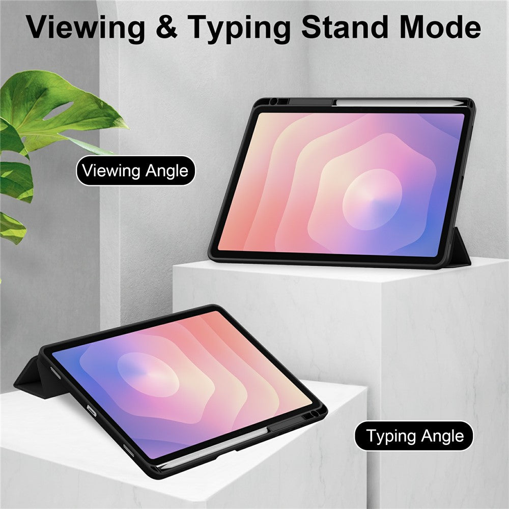 For Samsung Galaxy Tab S11 Case Clear Acrylic Leather Tablet Cover Support Auto Sleep   /   Wake