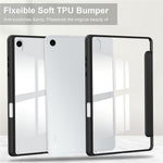 For Samsung Galaxy Tab S11 Case Clear Acrylic Leather Tablet Cover Support Auto Sleep   /   Wake