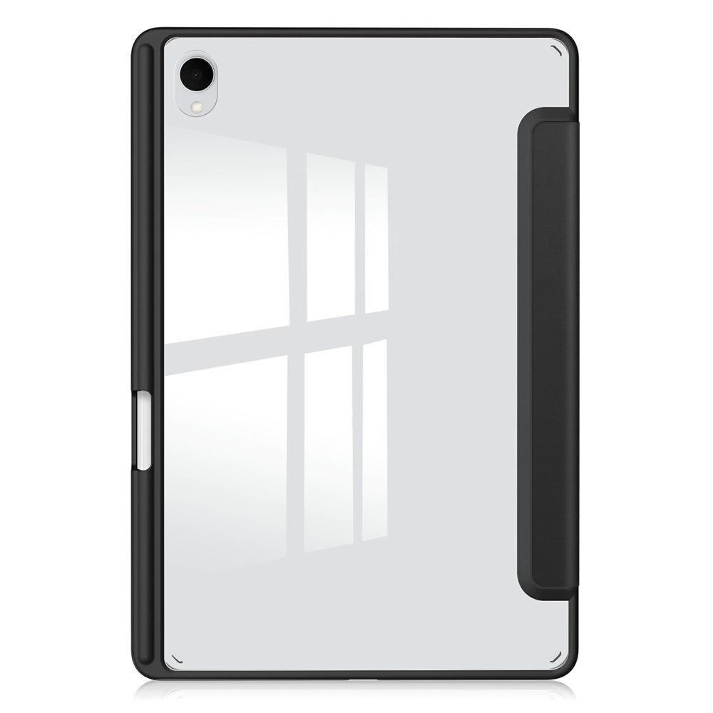 For Samsung Galaxy Tab S11 Case Clear Acrylic Leather Tablet Cover Support Auto Sleep   /   Wake