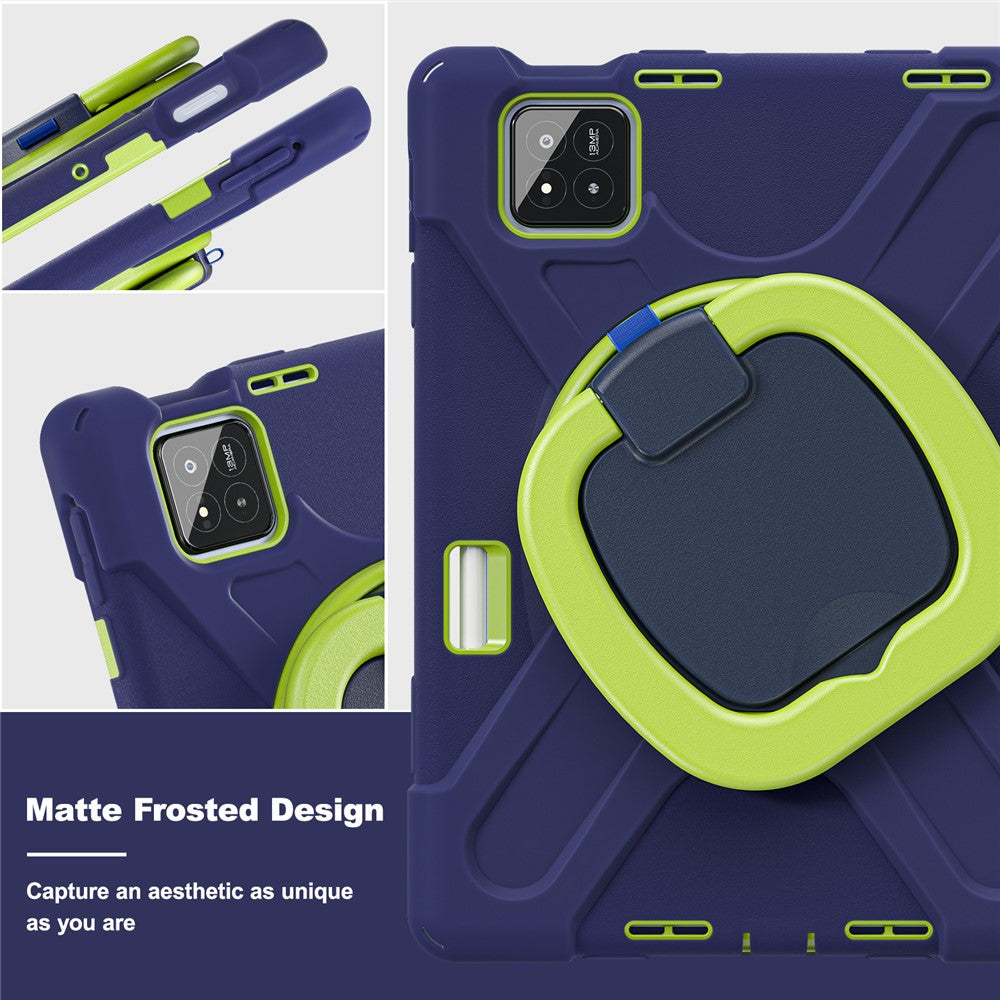 Tablet Case for Xiaomi Pad 8 Pro / Pad 8 / Pad 7 Pro / Pad 7 TPU + PC + Silicone Cover Swivel Kickstand Handle Grip