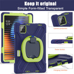 Tablet Case for Xiaomi Pad 8 Pro / Pad 8 / Pad 7 Pro / Pad 7 TPU + PC + Silicone Cover Swivel Kickstand Handle Grip