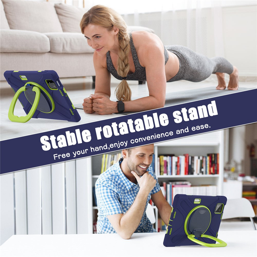 Tablet Case for Xiaomi Pad 8 Pro / Pad 8 / Pad 7 Pro / Pad 7 TPU + PC + Silicone Cover Swivel Kickstand Handle Grip