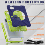 Tablet Case for Xiaomi Pad 8 Pro / Pad 8 / Pad 7 Pro / Pad 7 TPU + PC + Silicone Cover Swivel Kickstand Handle Grip