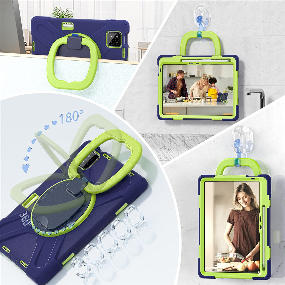 Tablet Case for Xiaomi Pad 8 Pro / Pad 8 / Pad 7 Pro / Pad 7 TPU + PC + Silicone Cover Swivel Kickstand Handle Grip