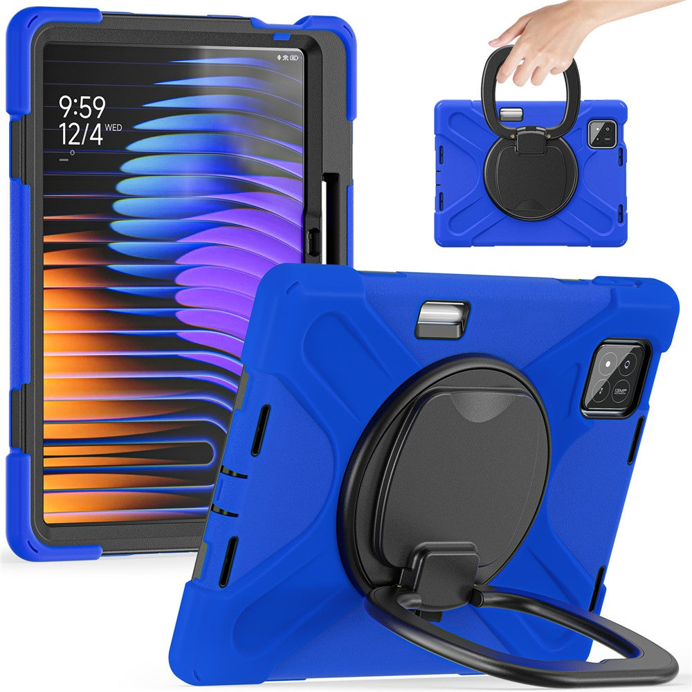 Tablet Case for Xiaomi Pad 8 Pro / Pad 8 / Pad 7 Pro / Pad 7 TPU + PC + Silicone Cover Swivel Kickstand Handle Grip