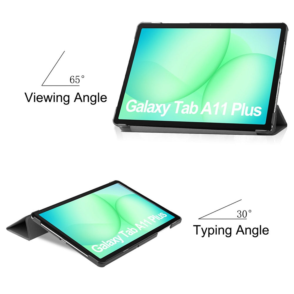 Til Samsung Galaxy Tab A11+ / A9+ Etui Anti-Drop Læderstander Tablet Cover