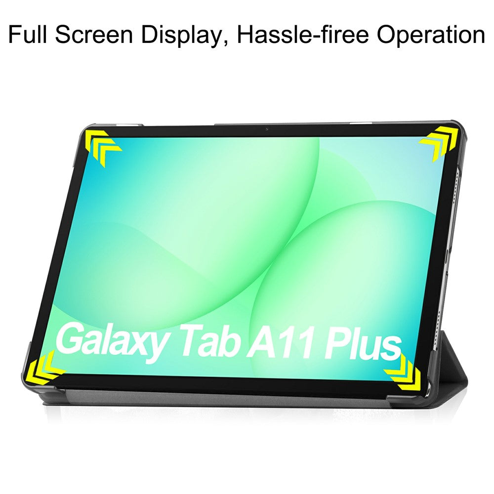 Til Samsung Galaxy Tab A11+ / A9+ Etui Anti-Drop Læderstander Tablet Cover