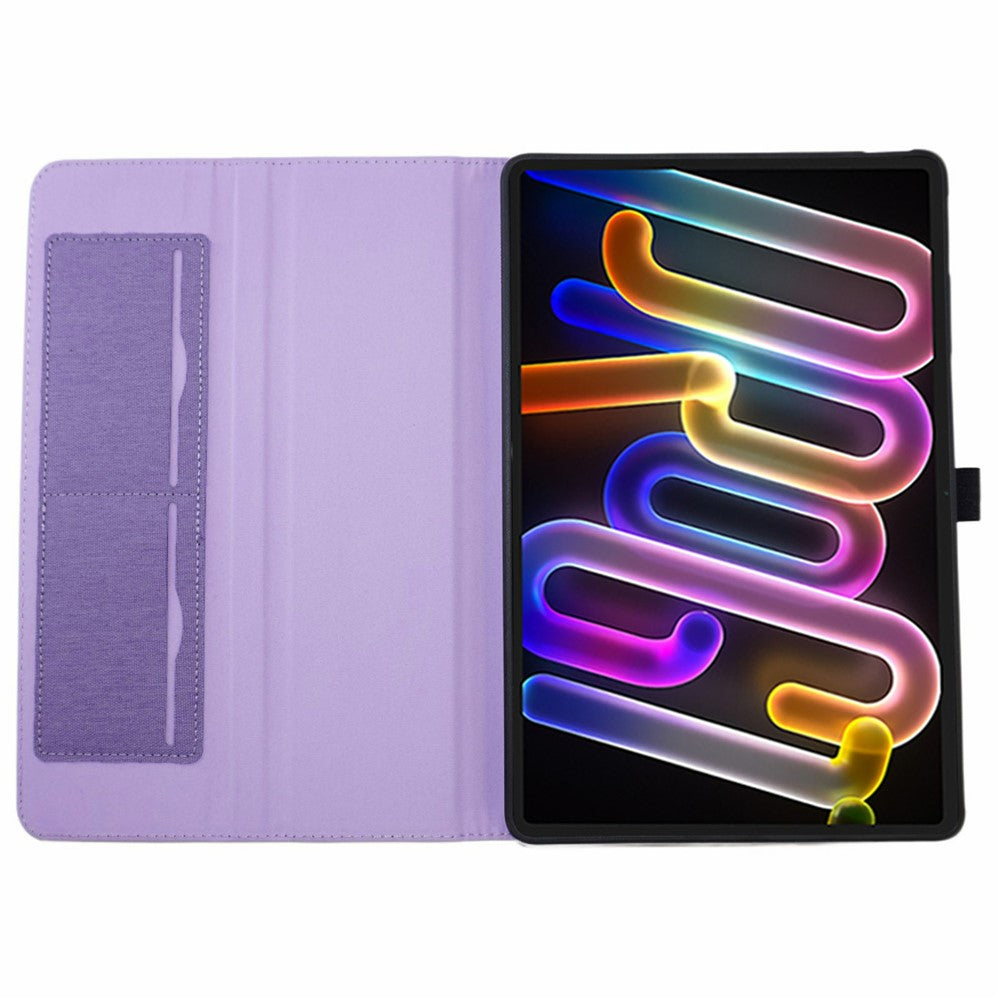 For Lenovo Yoga Tab 11.1 / Xiaoxin Pad Pro GT Case with Stand Card Holder Cloth Texture Leather Tablet Cover