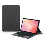 Til Samsung Galaxy Tab S11 Læderetui + Touchpad Bluetooth-kompatibelt Tastatur med Baggrundsbelysning
