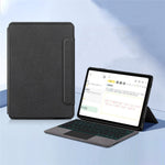 Til Samsung Galaxy Tab S11 Læderetui + Touchpad Bluetooth-kompatibelt Tastatur med Baggrundsbelysning