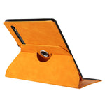 Tablet Case For Samsung Galaxy Tab S10 FE  /  S9 FE  /  S9 Rotating Stand Card Holder Smile Imprinted Microfiber Leather Cover