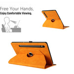 Tablet Case For Samsung Galaxy Tab S10 FE  /  S9 FE  /  S9 Rotating Stand Card Holder Smile Imprinted Microfiber Leather Cover