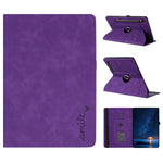 Tablet Case For Samsung Galaxy Tab S10 FE  /  S9 FE  /  S9 Rotating Stand Card Holder Smile Imprinted Microfiber Leather Cover