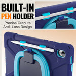 For Samsung Galaxy Tab S11 X730 / X736 / X736B Tablet Case TPU + PC + Silicone Cover Swivel Kickstand Handle Grip