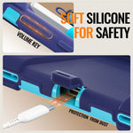 For Samsung Galaxy Tab S11 X730 / X736 / X736B Tablet Case TPU + PC + Silicone Cover Swivel Kickstand Handle Grip