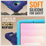 For Samsung Galaxy Tab S11 X730 / X736 / X736B Tablet Case TPU + PC + Silicone Cover Swivel Kickstand Handle Grip