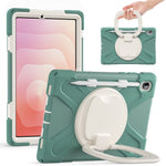 For Samsung Galaxy Tab S11 X730 / X736 / X736B Tablet Case TPU + PC + Silicone Cover Swivel Kickstand Handle Grip