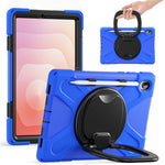 For Samsung Galaxy Tab S11 X730 / X736 / X736B Tablet Case TPU + PC + Silicone Cover Swivel Kickstand Handle Grip