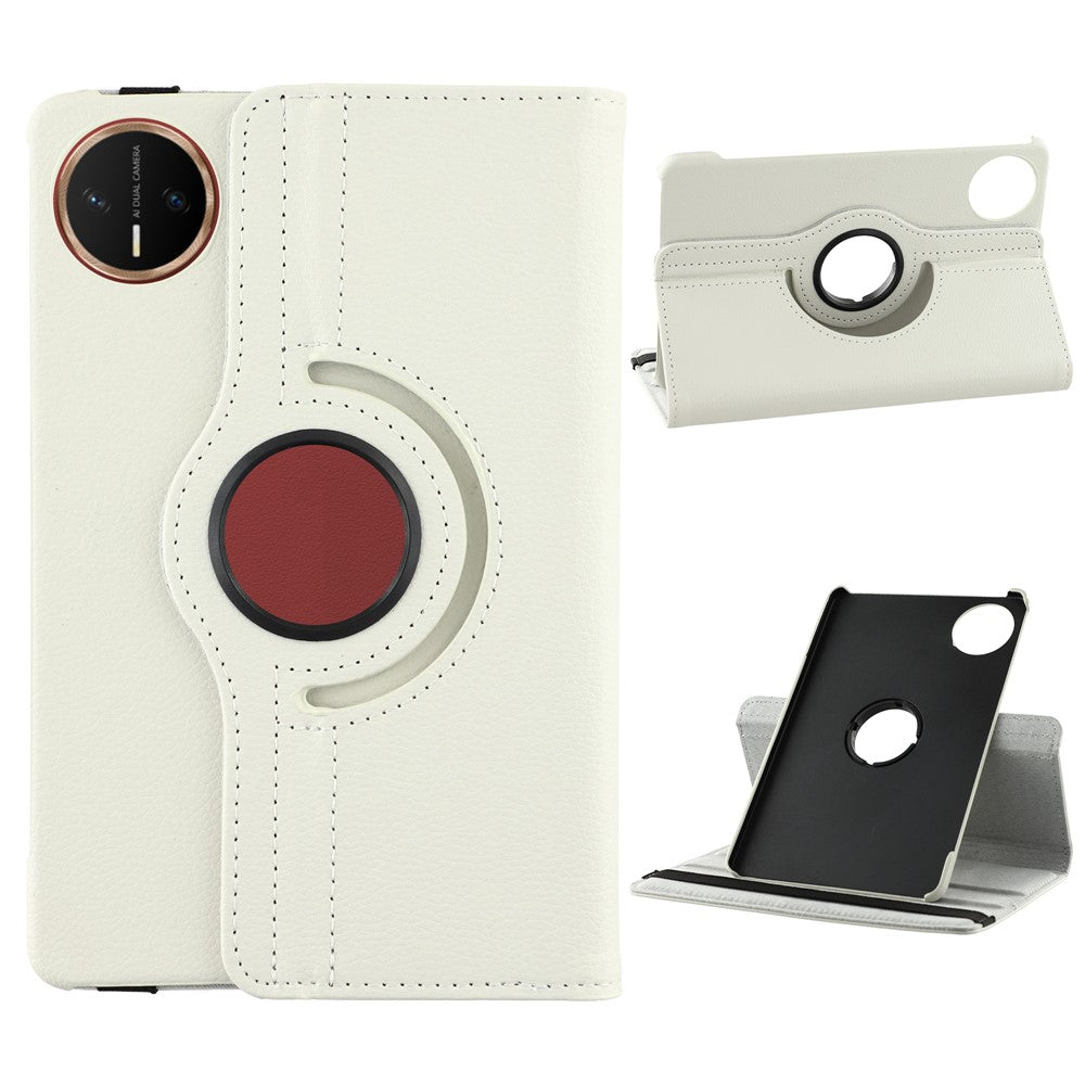 For Huawei MatePad Mini Case Rotating Stand PU Leather + PC Tablet Cover with Elastic Band