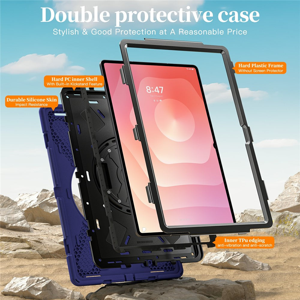 For Samsung Galaxy Tab S12 Ultra / S11 Ultra Case TPU + PC + Silicone Kickstand Anti Drop Tablet Cover