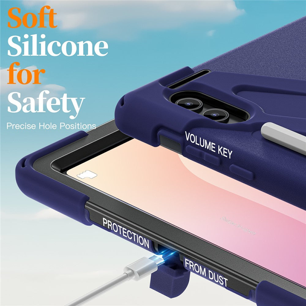 For Samsung Galaxy Tab S12 Ultra / S11 Ultra Case TPU + PC + Silicone Kickstand Anti Drop Tablet Cover