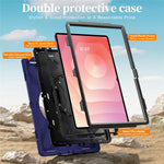 For Samsung Galaxy Tab S12 Ultra / S11 Ultra Kickstand Case TPU PC Silicone Tablet Cover with Shoulder Strap
