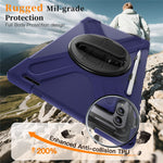 For Samsung Galaxy Tab S12 Ultra / S11 Ultra Kickstand Case TPU PC Silicone Tablet Cover with Shoulder Strap