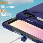 For Samsung Galaxy Tab S12 Ultra / S11 Ultra Kickstand Case TPU PC Silicone Tablet Cover with Shoulder Strap