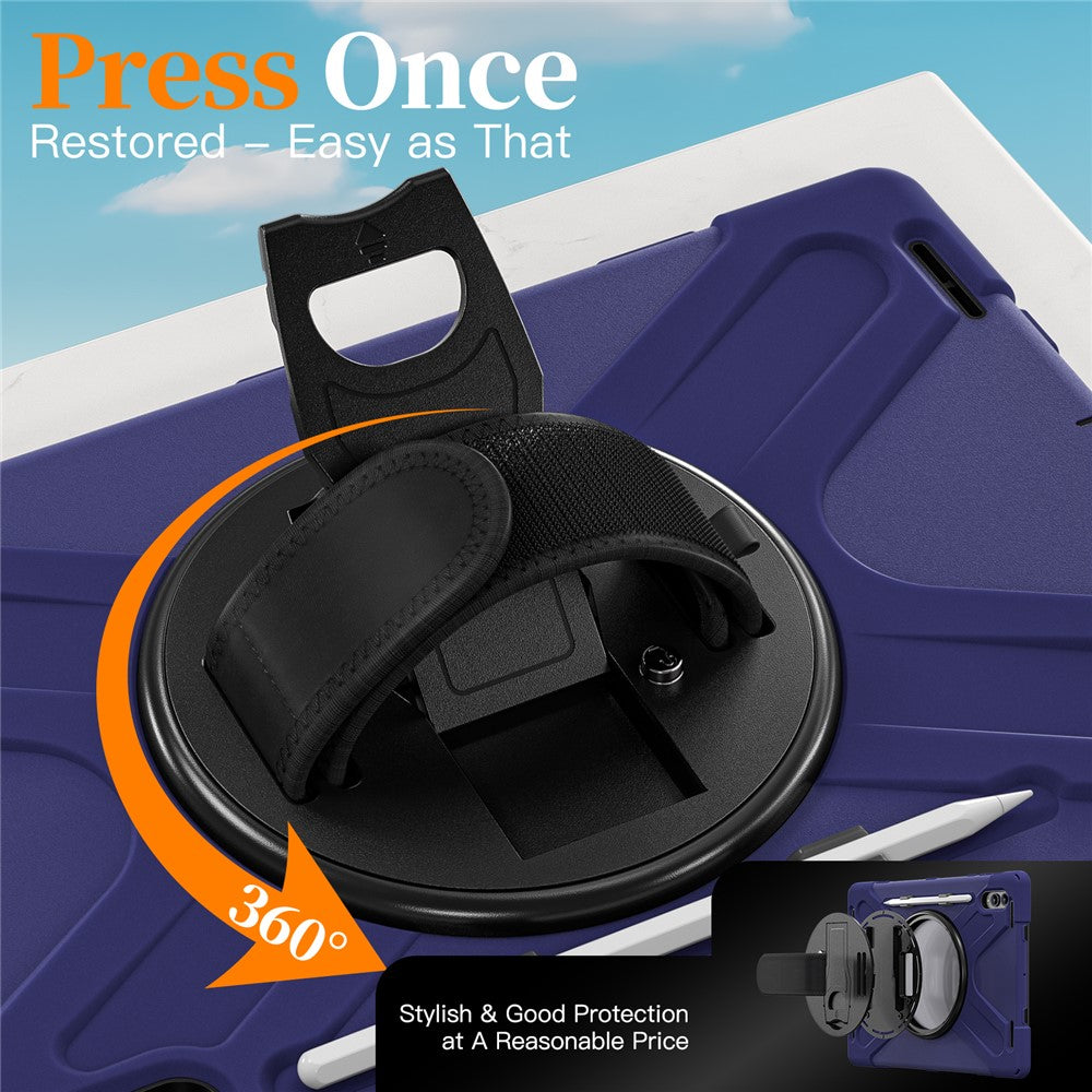 For Samsung Galaxy Tab S12 Ultra / S11 Ultra Kickstand Case TPU PC Silicone Tablet Cover with Shoulder Strap