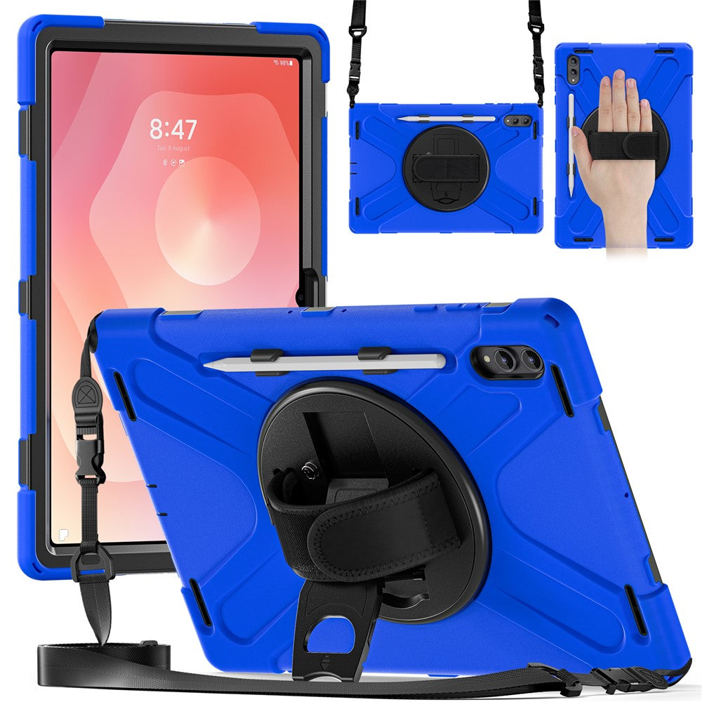 For Samsung Galaxy Tab S12 Ultra / S11 Ultra Kickstand Case TPU PC Silicone Tablet Cover with Shoulder Strap