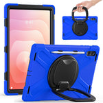 For Samsung Galaxy Tab S12 Ultra / S11 Ultra Cover TPU + PC + Silikone Tablet Cover Drejelig Stander Håndtag Greb