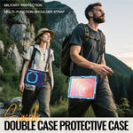 Til Samsung Galaxy Tab S12 Ultra / S11 Ultra cover med skulderrem TPU + PC + Silikone kickstand tablet cover
