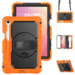 For Samsung Galaxy Tab S11 Case PC + Silicone Tablet Cover with PET Film and Shoulder Strap