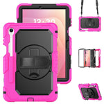For Samsung Galaxy Tab S11 Case PC + Silicone Tablet Cover with PET Film and Shoulder Strap