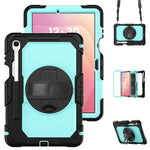For Samsung Galaxy Tab S11 Case PC + Silicone Tablet Cover with PET Film and Shoulder Strap