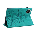 For Huawei MatePad Mini Case Lily Flower Imprint Card Slots Leather Tablet Cover