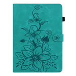 For Huawei MatePad Mini Case Lily Flower Imprint Card Slots Leather Tablet Cover