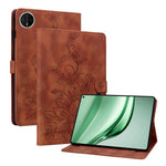 For Huawei MatePad Mini Case Lily Flower Imprint Card Slots Leather Tablet Cover